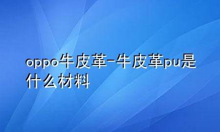 oppo牛皮革-牛皮革pu是什么材料