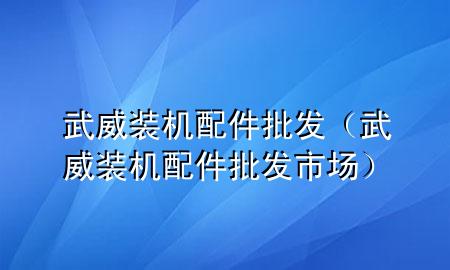 武威装机配件批发（武威装机配件批发市场）