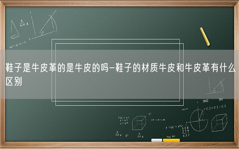 鞋子是牛皮革的是牛皮的吗-鞋子的材质牛皮和牛皮革有什么区别