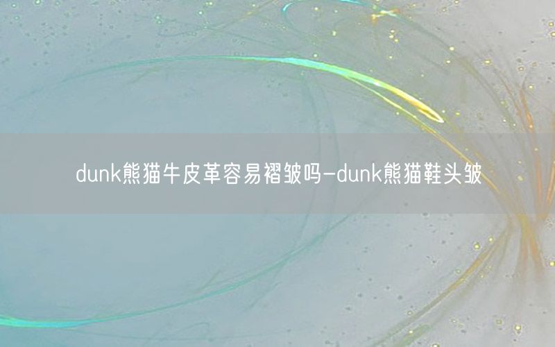 dunk熊猫牛皮革容易褶皱吗-dunk熊猫鞋头皱