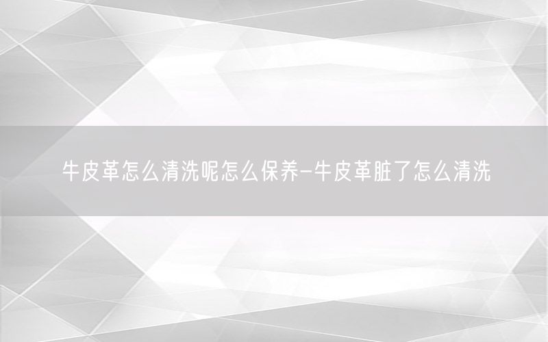 牛皮革怎么清洗呢怎么保养-牛皮革脏了怎么清洗