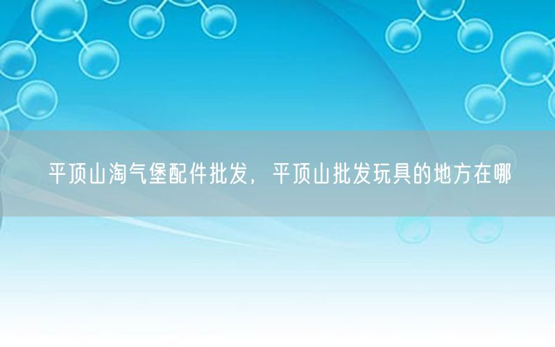 平顶山淘气堡配件批发，平顶山批发玩具的地方在哪