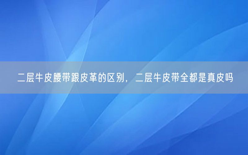 二层牛皮腰带跟皮革的区别，二层牛皮带全都是真皮吗