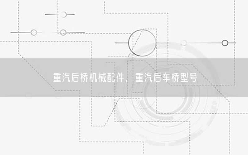 重汽后桥机械配件，重汽后车桥型号