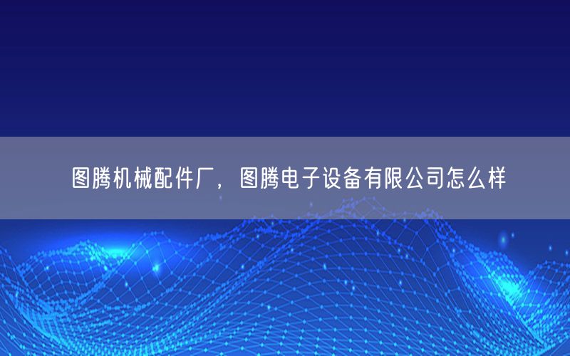 图腾机械配件厂，图腾电子设备有限公司怎么样