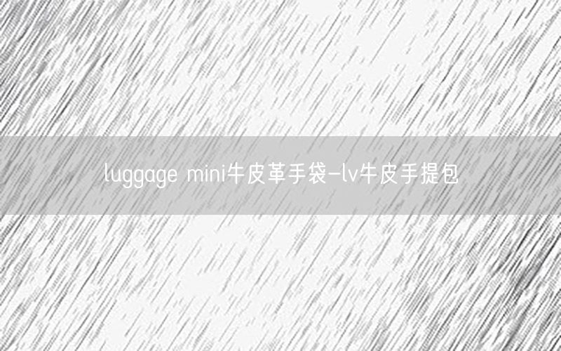 luggage mini牛皮革手袋-lv牛皮手提包