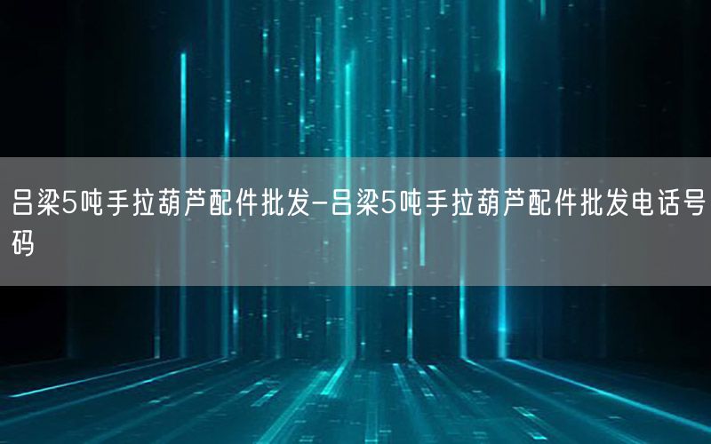 吕梁5吨手拉葫芦配件批发-吕梁5吨手拉葫芦配件批发电话号码