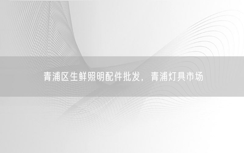 青浦区生鲜照明配件批发，青浦灯具市场