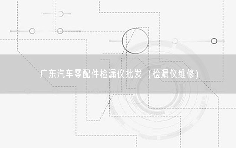 广东汽车零配件检漏仪批发（检漏仪维修）