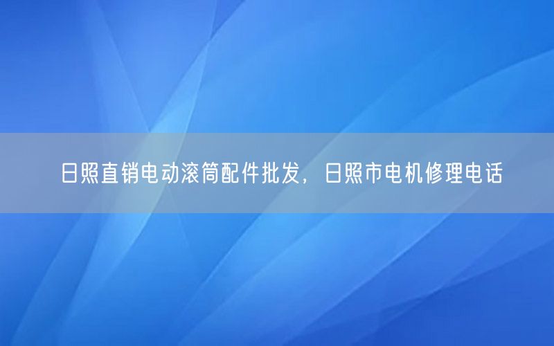 日照直销电动滚筒配件批发，日照市电机修理电话